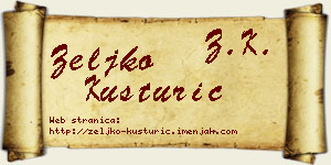 Željko Kusturić vizit kartica